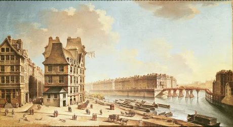 La Isla Saint-Louis desde la Plaza de Greve, c.1757